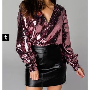 Buddy Love Boutique - Jenny Love sleeve sequin body suit